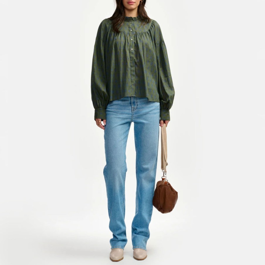 BELLEROSE Diana Blouse In Olive Night New