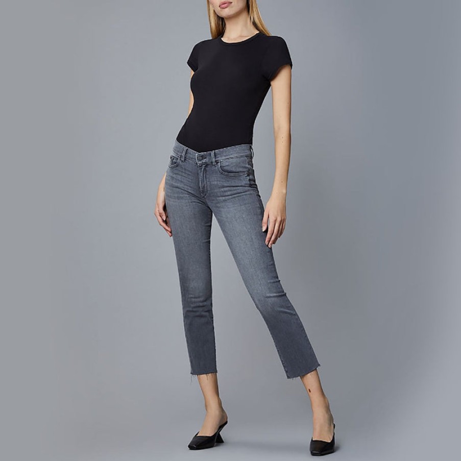 DL1961 Mara Straight Leg Jean In Overcast Raw | Collen & Clare New