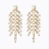 CAROLINE SVEDBOM Pearl Feather Crystal Earrings In Gold | Collen & Clare New