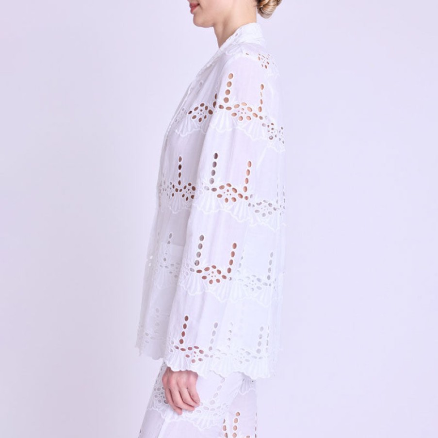 BERENICE Berenice Vizena Broderie Anglaise Jacket In White Online