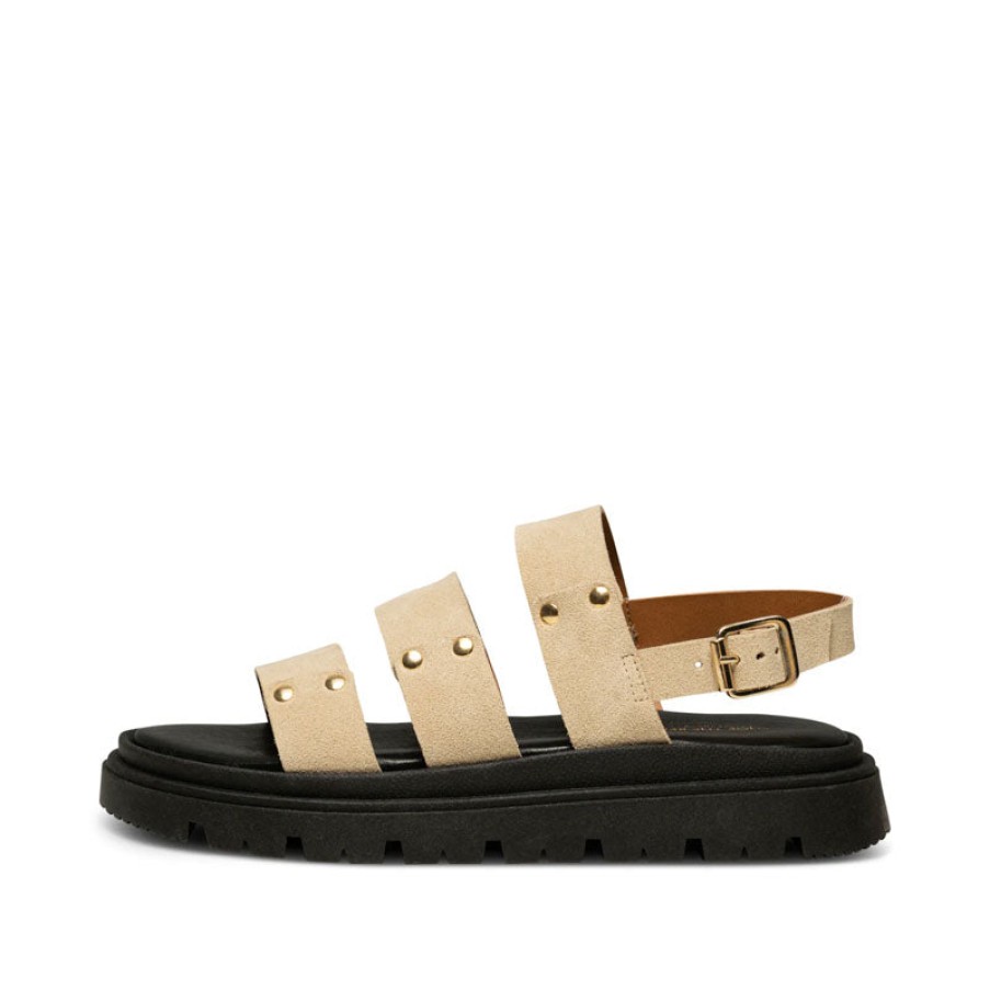 SHOE THE BEAR Rebecca Suede Slingback Sandals In Taupe Best