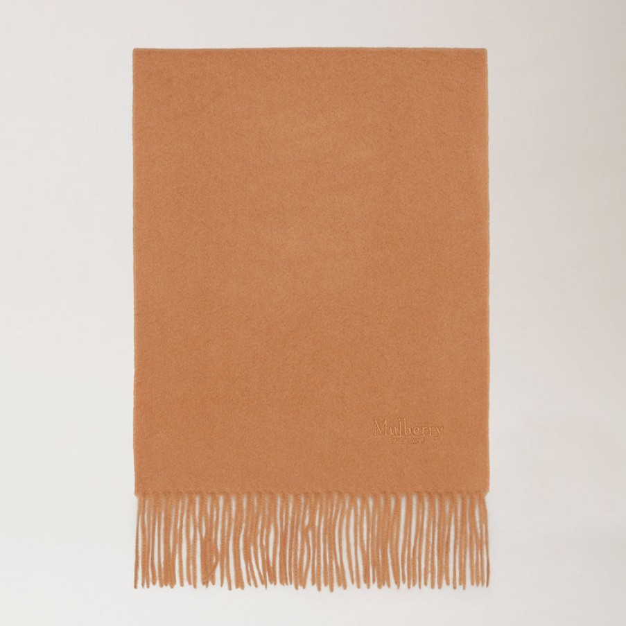 MULBERRY Cashmere Scarf In Dark Camel Online