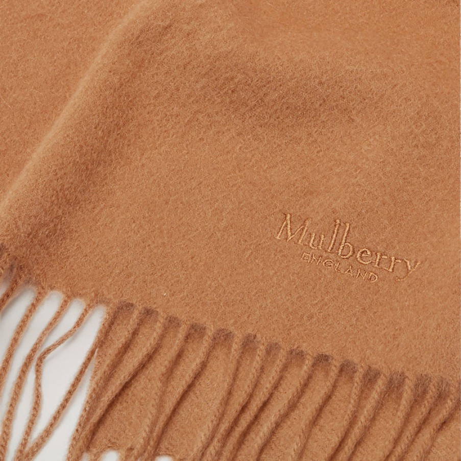 MULBERRY Cashmere Scarf In Dark Camel Online