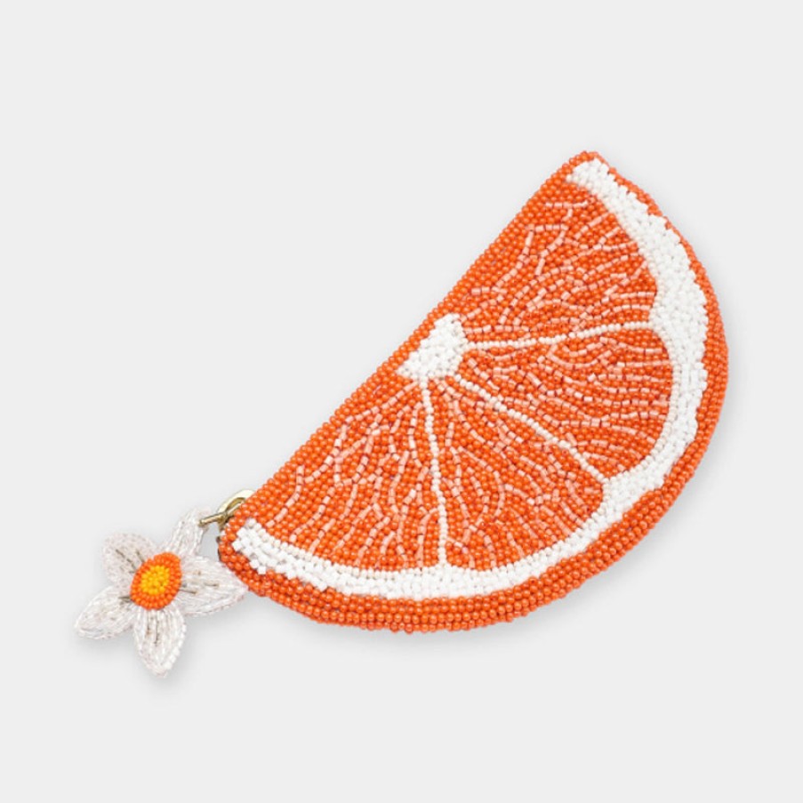 OLIVIA DAR Orange Coin Purse In Orange | Collen & Clare Online