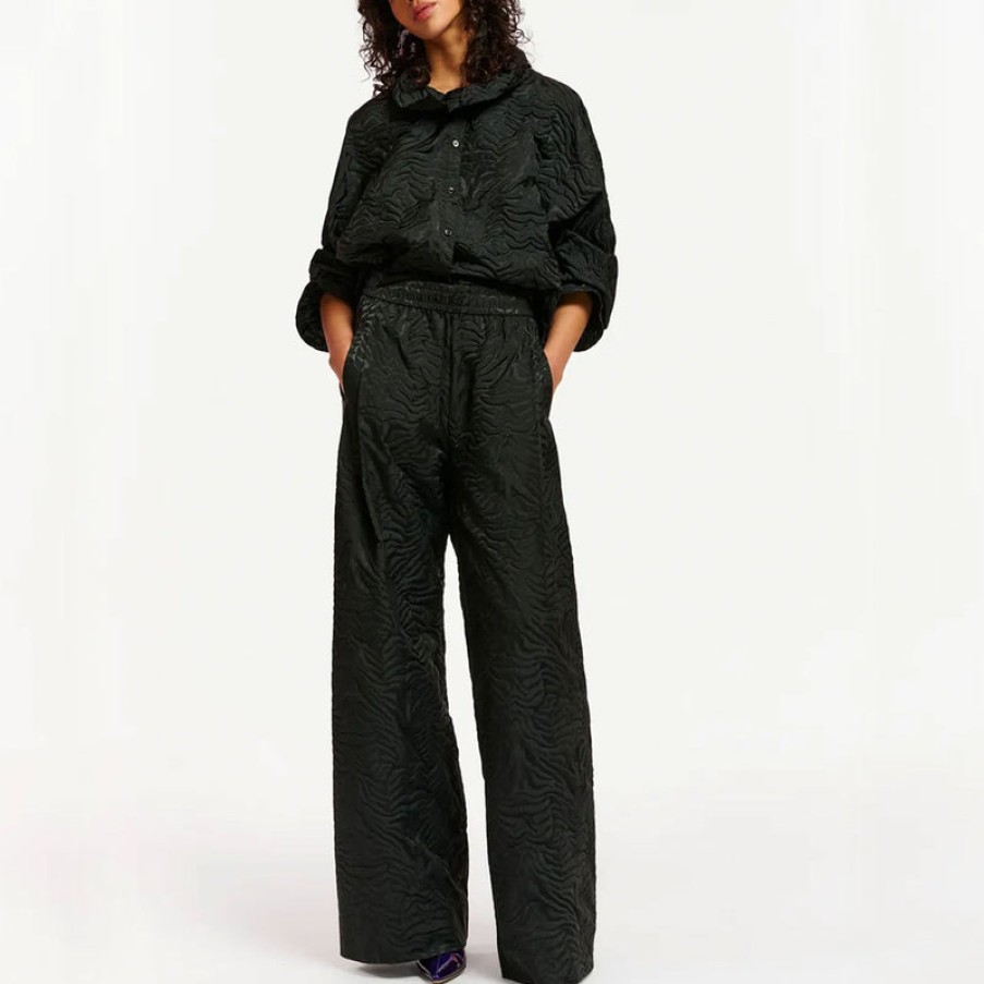 ESSENTIEL ANTWERP Etree Wide Leg Track Pants In Black | Collen & Clare Online