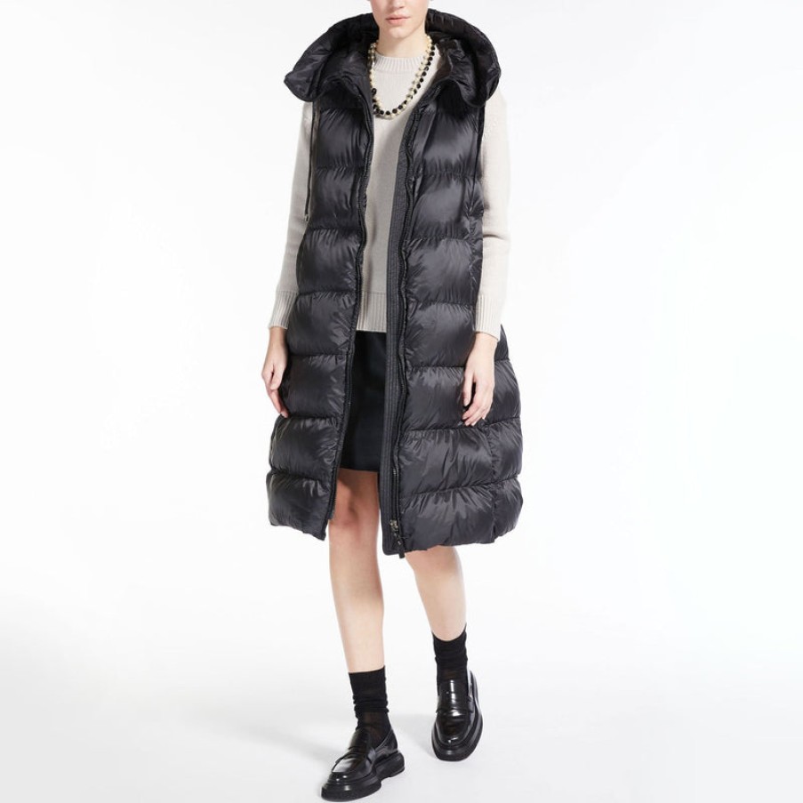 S MAXMARA Seivest Long Gilet In Black | Collen & Clare Clearance