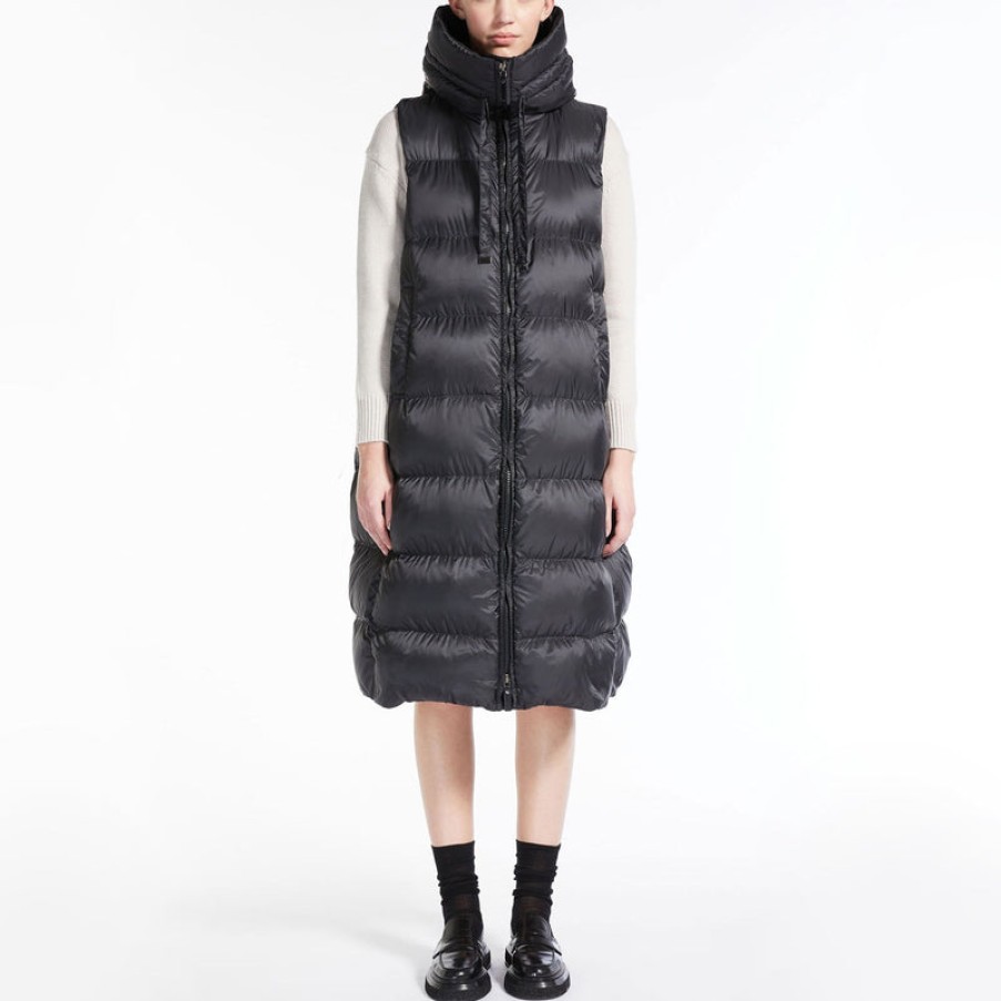 S MAXMARA Seivest Long Gilet In Black | Collen & Clare Clearance