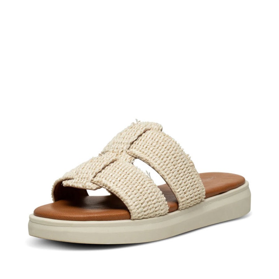 SHOE THE BEAR Brenna Jute Slide Sandals In Off White Wholesale