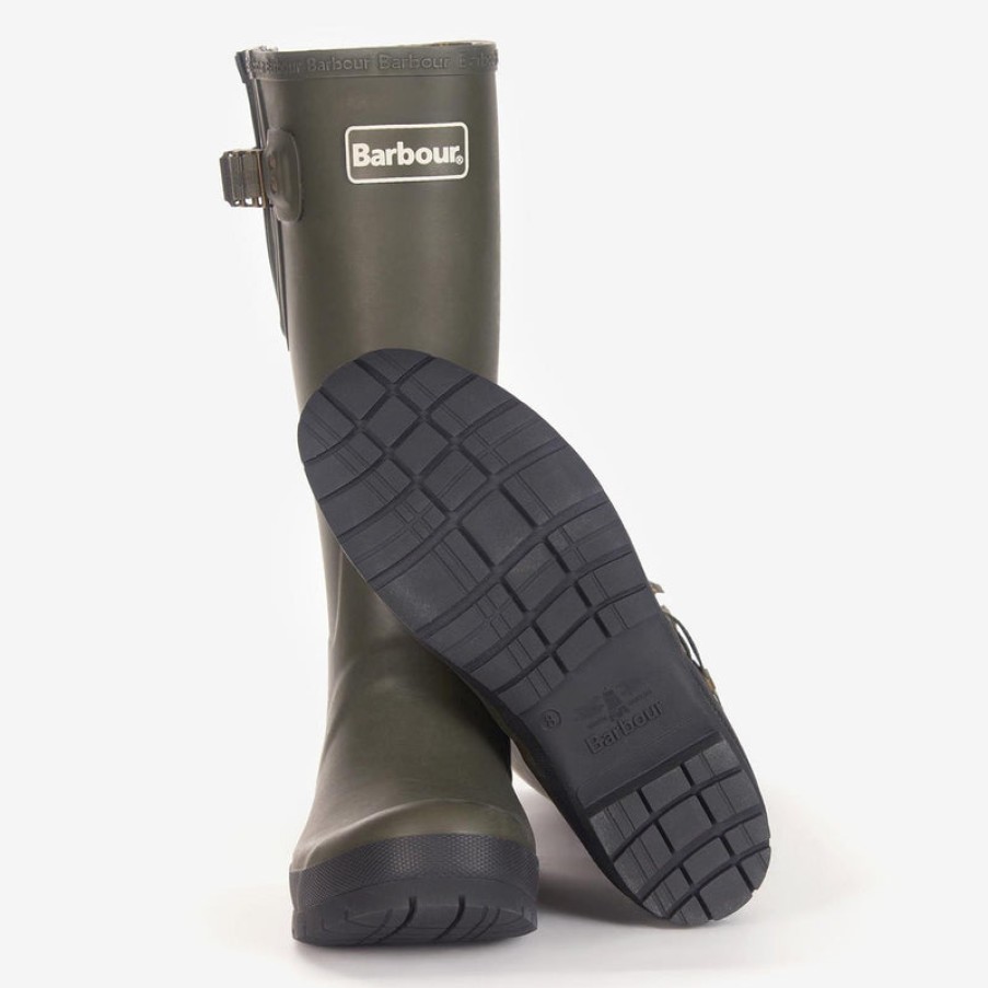 BARBOUR Cirrus Welly Boots In Olive | Collen & Clare Online