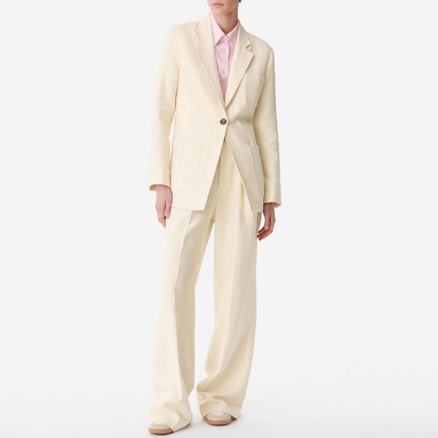 VANESSA BRUNO Caline Blazer In Beige/Ivory Hot