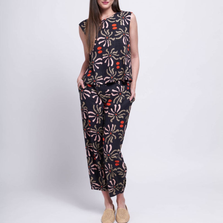 FOIL Up & Away Linen Pant In Art Life Clearance