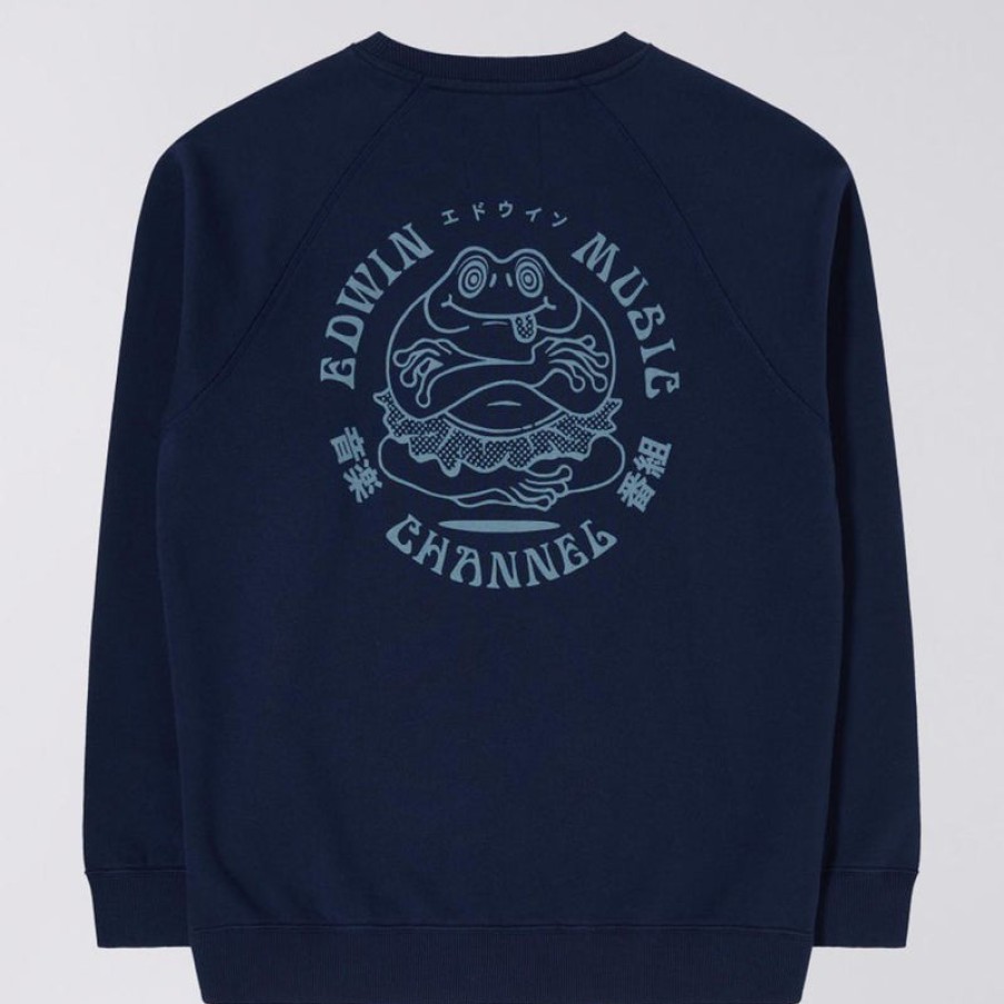 EDWIN Edwin Music Channel Sweat In Maritime Blue New