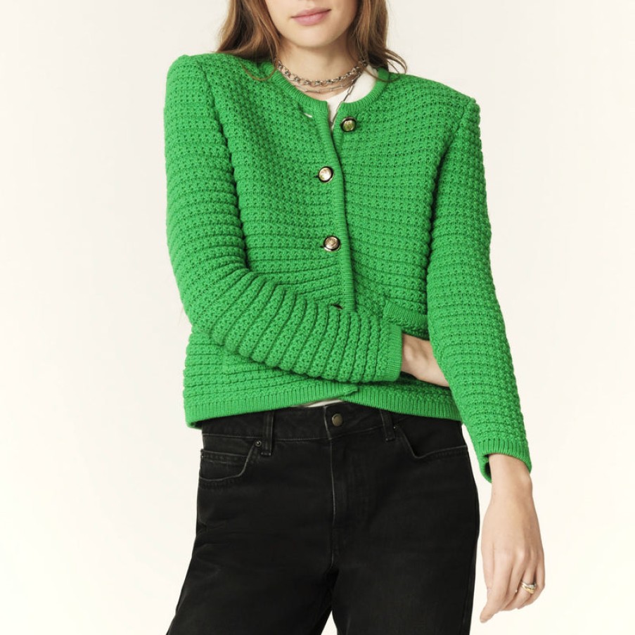 BA&SH Ba&Sh Cardigan Gaspard In Green Clearance