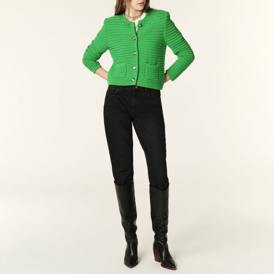 BA&SH Ba&Sh Cardigan Gaspard In Green Clearance