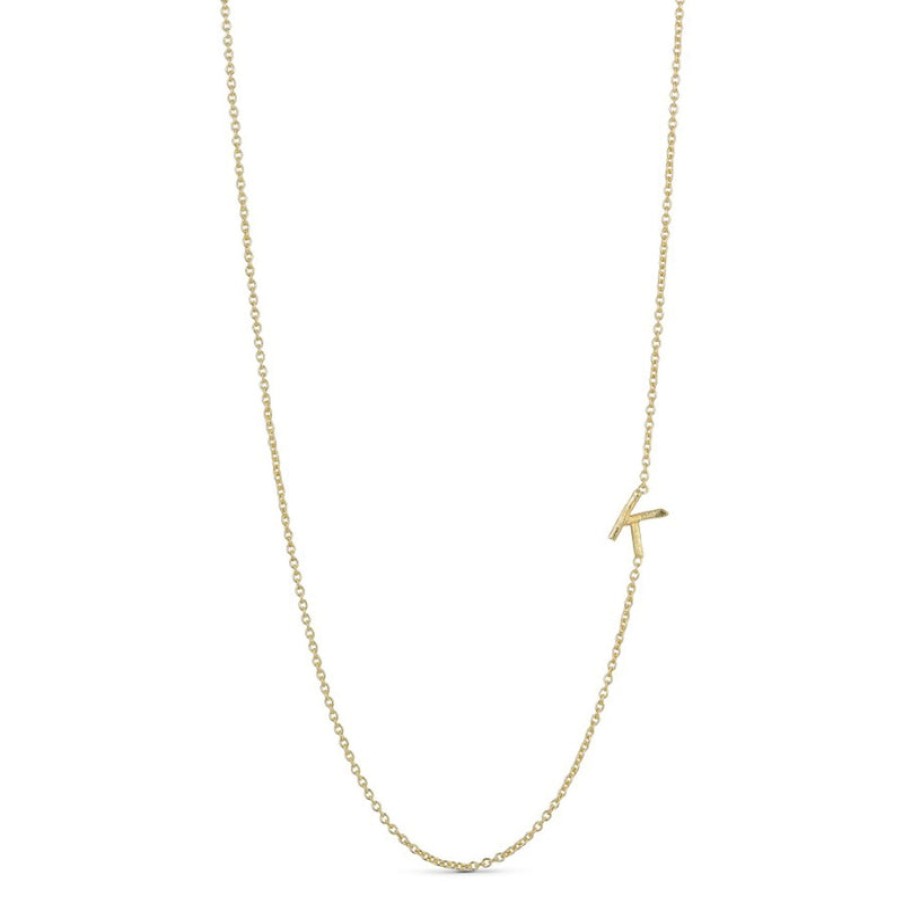 PURE BY NAT Necklace With Letter K In Chain In Gold | Collen And Clare Wholesale