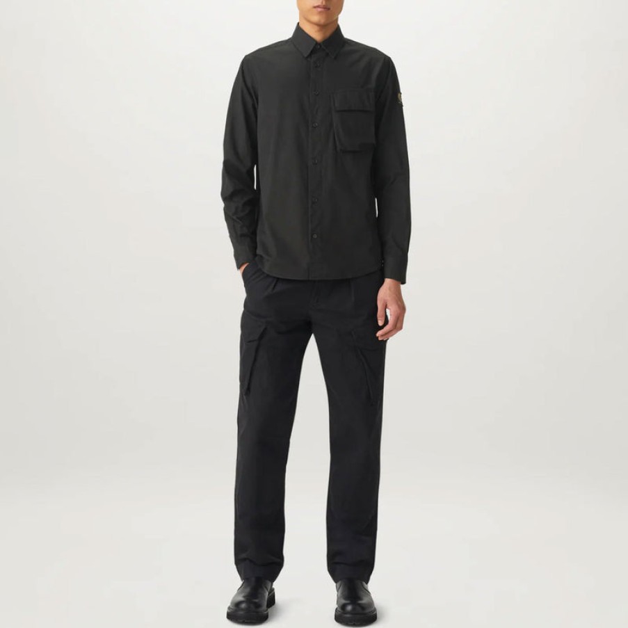 BELSTAFF Scale Long Sleeve Shirt In Black Clearance