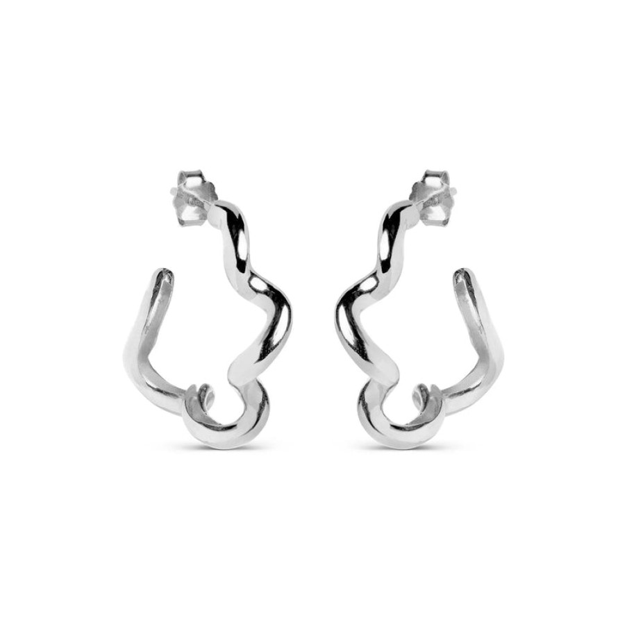 ENAMEL COPENHAGEN Curly Hoops In Sterling Silver Best