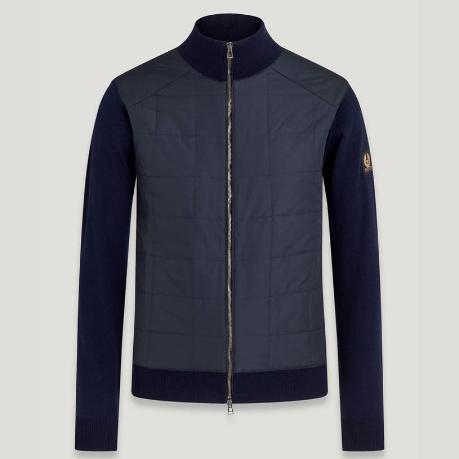 BELSTAFF Kelbrook Zip Cardigan In Washed Navy | Collen & Clare Wholesale