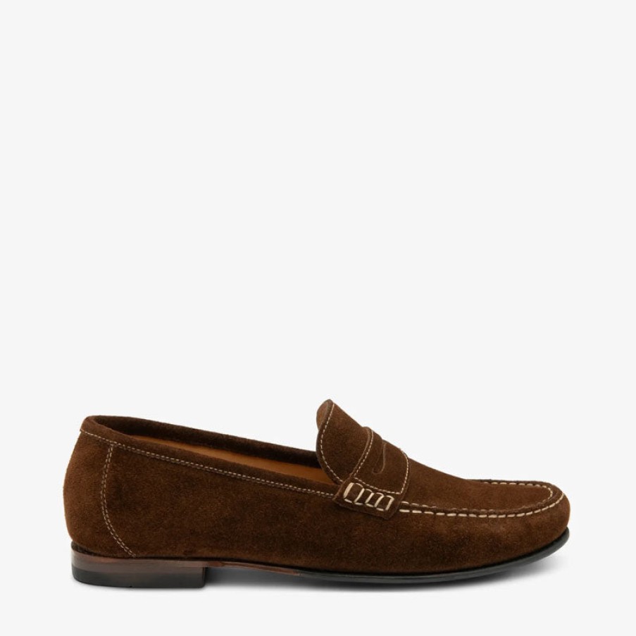 LOAKE Jefferson Suede Loafer In Brown Clearance