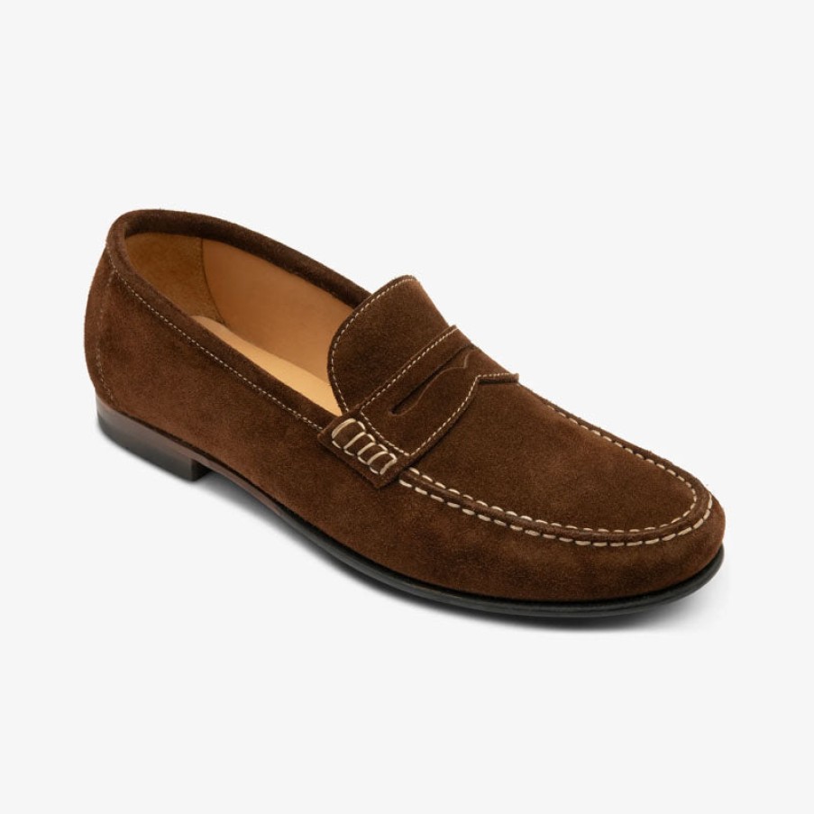 LOAKE Jefferson Suede Loafer In Brown Clearance