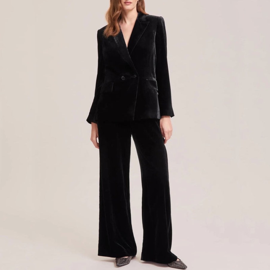 CEFINN Ronson Velvet Blazer In Black | Collen & Clare Hot