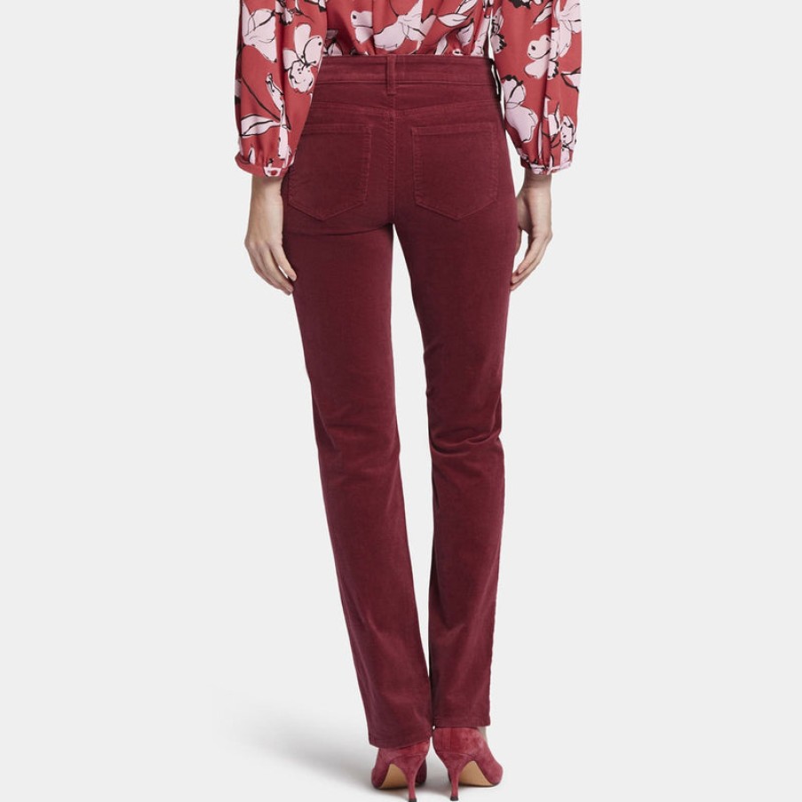 NYDJ Marilyn Cord Trousers In Cranberry Pie | Collen & Clare Online