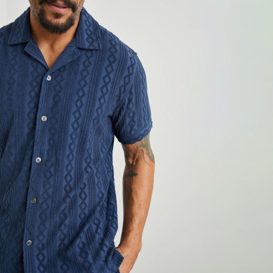 RAILS Maverick S/S Shirt In Royal Blue Hot