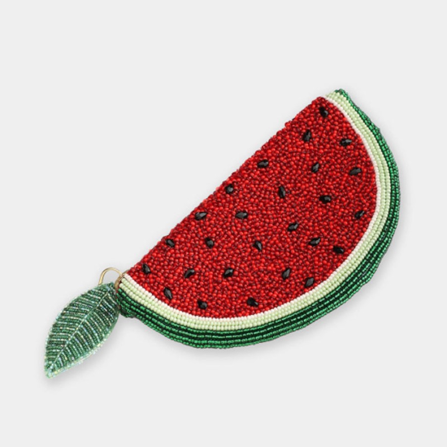 OLIVIA DAR Watermelon Coin Purse In Red | Collen & Clare New