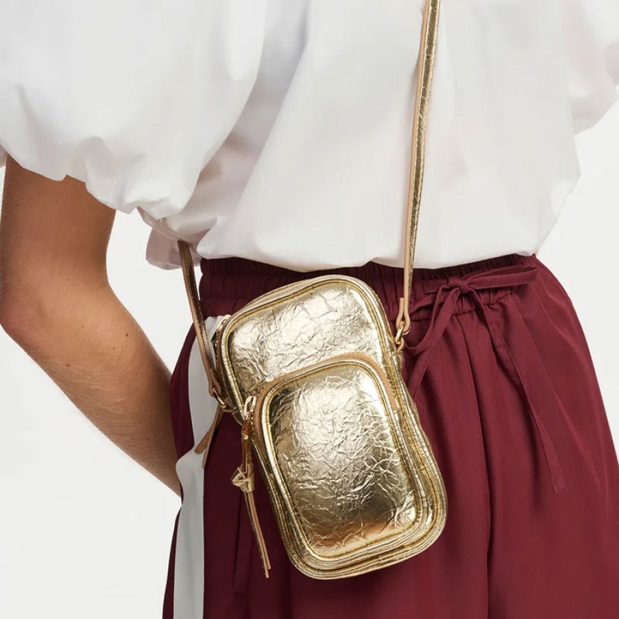 ESSENTIEL ANTWERP Flista Small Bag In Gold New