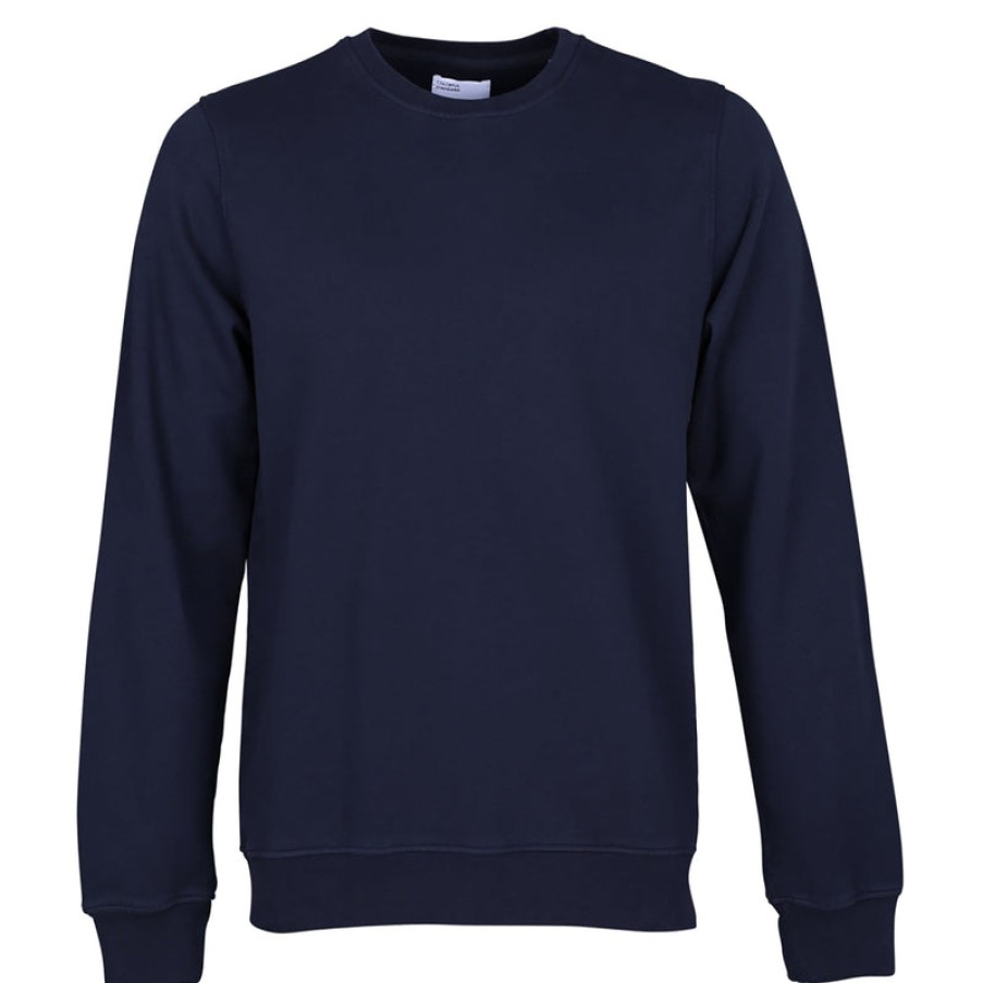 COLORFUL STANDARD Classic Organic Crew Neck Sweatshirt In Navy Blue | Collen & Clare Hot