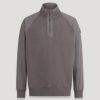 BELSTAFF Clifton Quarter Zip Sweatshirt In Slate | Collen & Clare Best