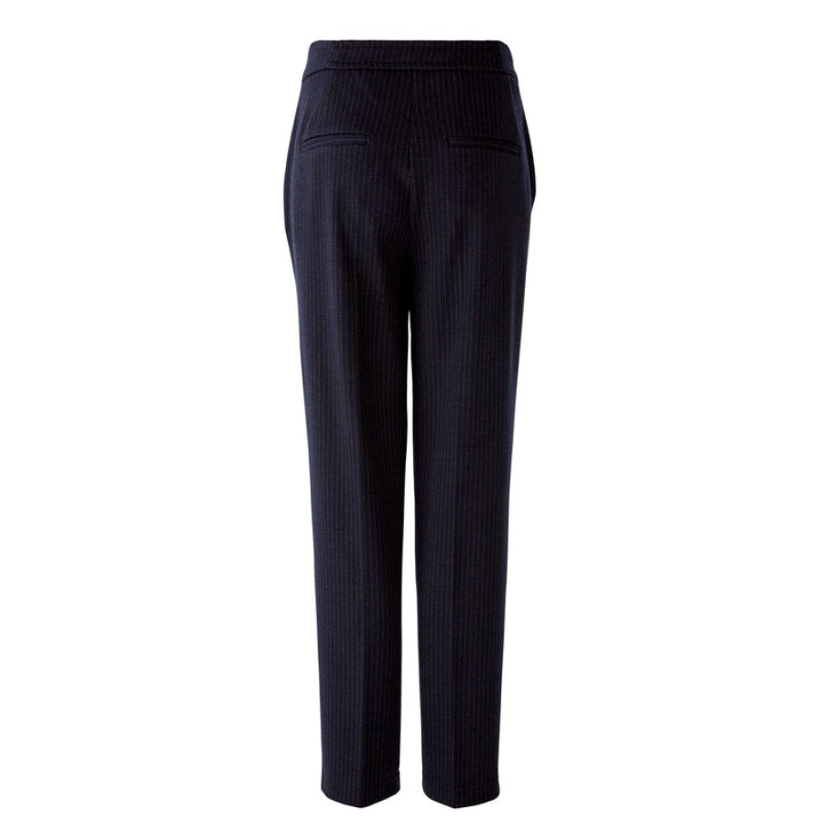 OUI Chino Trousers In Dark Blue Grey | Collen & Clare Online