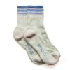 IVY ELLIS Ladies Embo 1/4 Slubbed Socks In Cream/Baby Blue | Collen And Clare Clearance