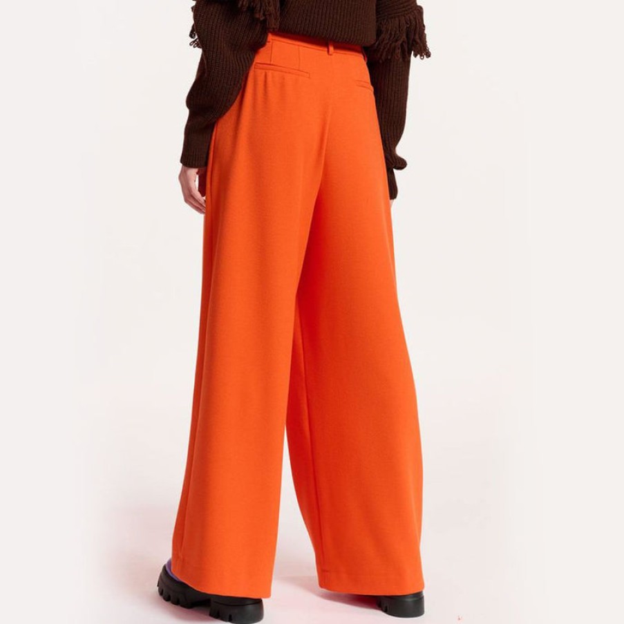 ESSENTIEL ANTWERP Employee Wide Leg Pants In Orange | Collen & Clare Online