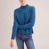 CEFINN Johanna Funnel Neck Cashmere Jumper In Mid Blue Online