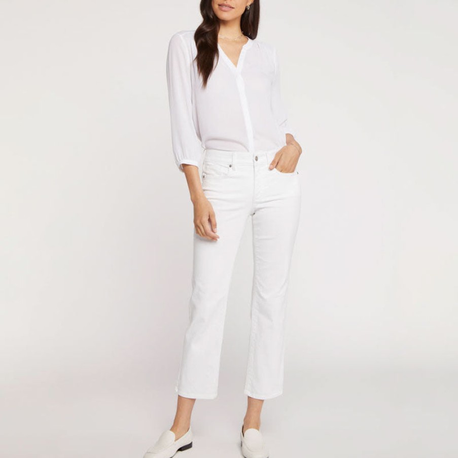 NYDJ Marilyn Straight Ankle Jeans In Optic White | Collen & Clare New