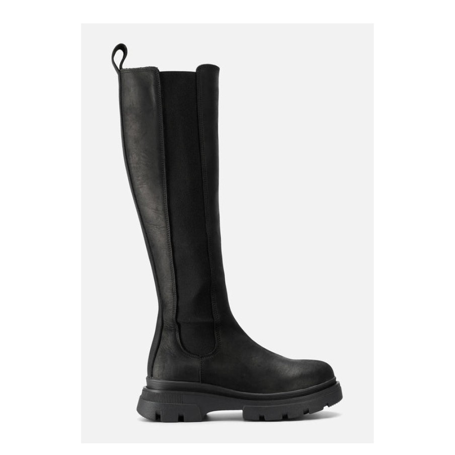 BRGN Slim High Boots In New Black | Collen And Clare Best