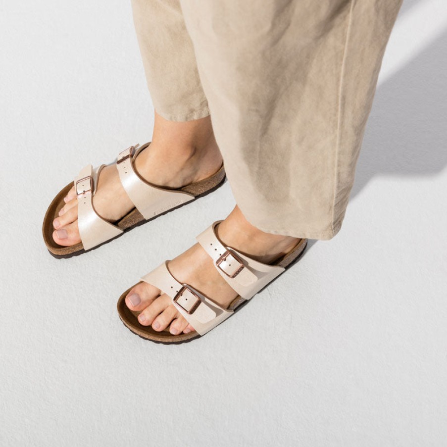 BIRKENSTOCK Sydney Birko-Flor Sandals In Graceful Pearl White Best