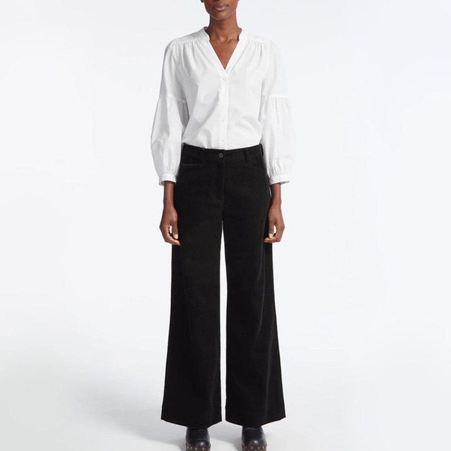 CEFINN Hayden Corduroy Trousers In Black | Collen & Clare Clearance