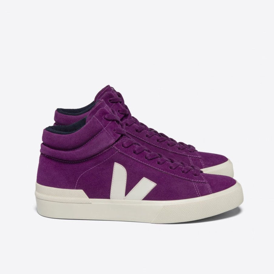 VEJA Minotaur Suede Hi Top Sneakers In Magenta/Pierre | Collen & Clare Online