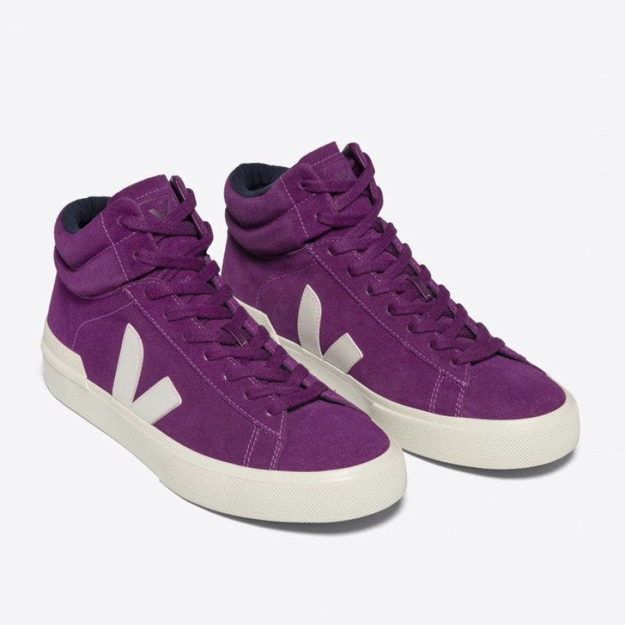 VEJA Minotaur Suede Hi Top Sneakers In Magenta/Pierre | Collen & Clare Online