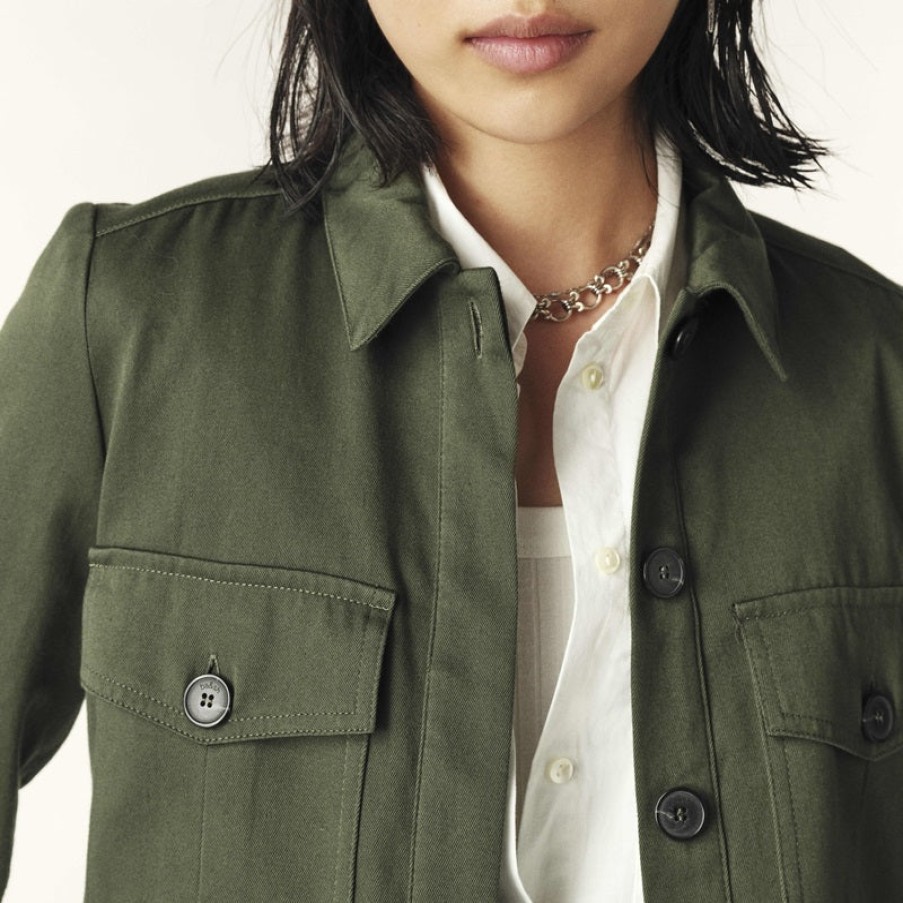 BA&SH Elia Jacket In Khaki Hot