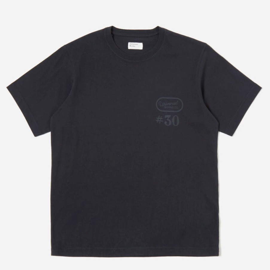 UNIVERSAL WORKS Print T Shirt In Navy Online