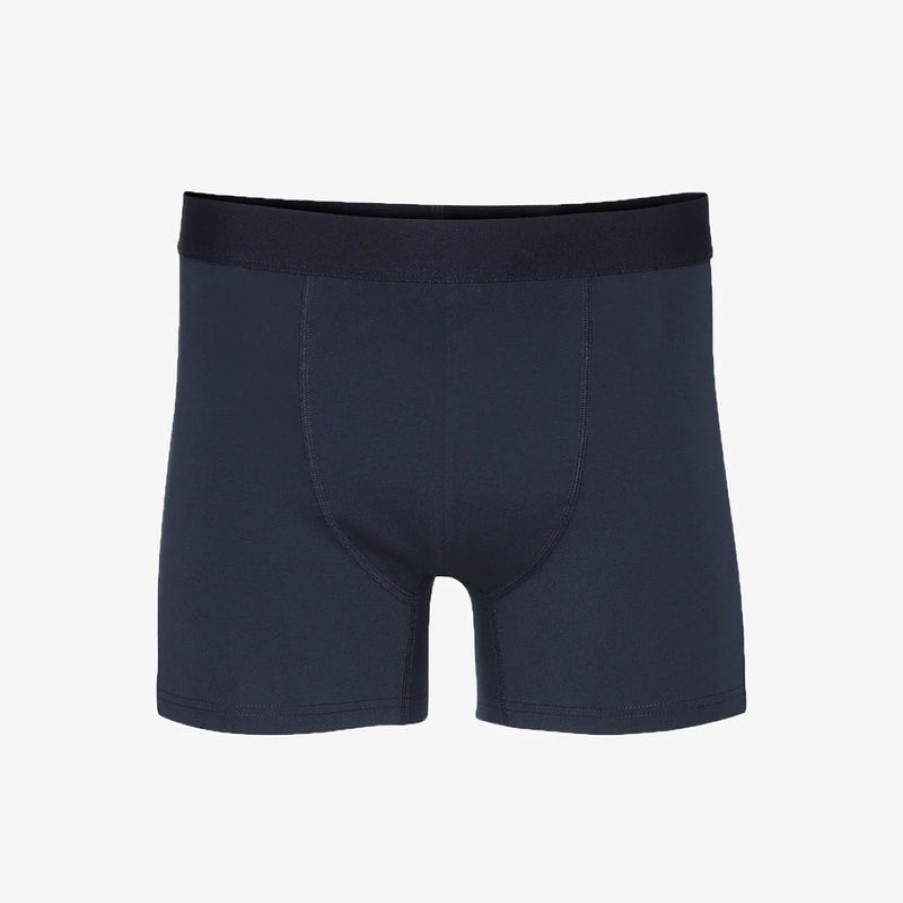 COLORFUL STANDARD Classic Organic Boxer Briefs In Navy Blue | Collen & Clare Online