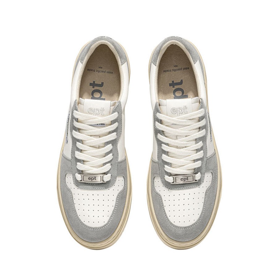 EAST PACIFIC TRADE Court Sneakers In Grey/White Wholesale