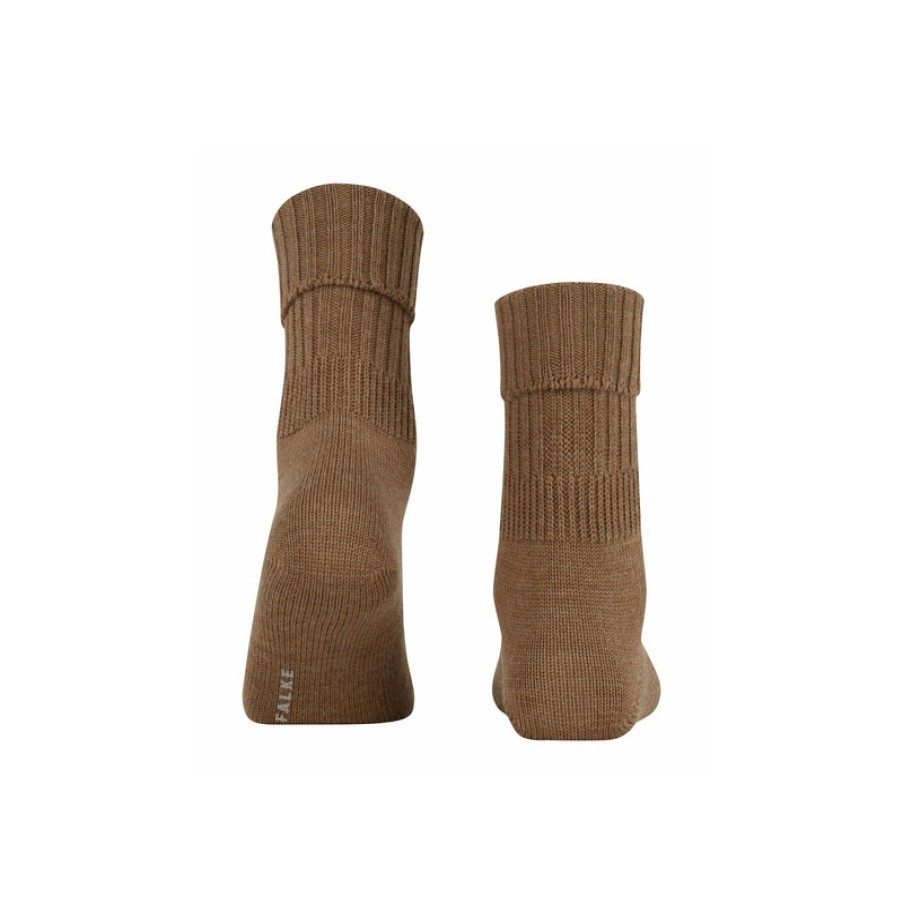 FALKE Striggings Rib Socks In Nutmeg Melange | Collen & Clare Clearance