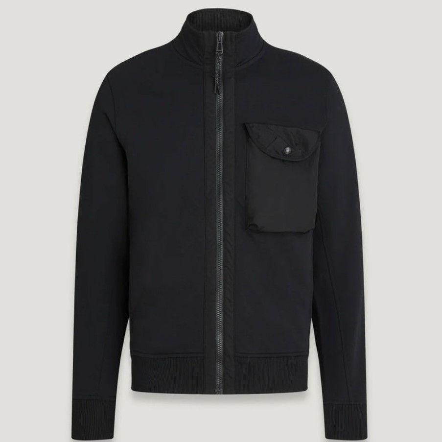 BELSTAFF Transit Full Zip Sweatshirt In Black New