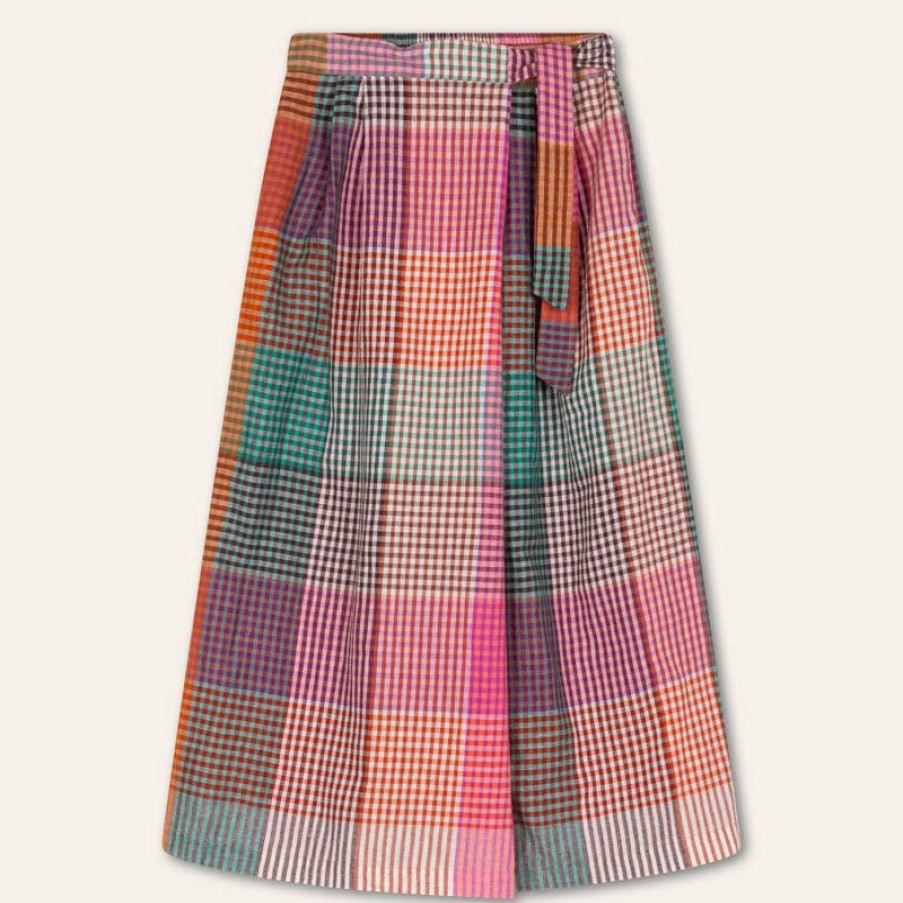 OILILY Oilily Sivell Gingham Skirt In Multi Hot