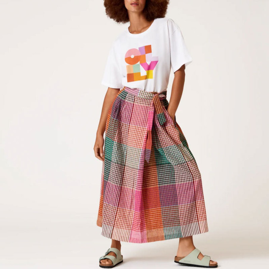 OILILY Oilily Sivell Gingham Skirt In Multi Hot