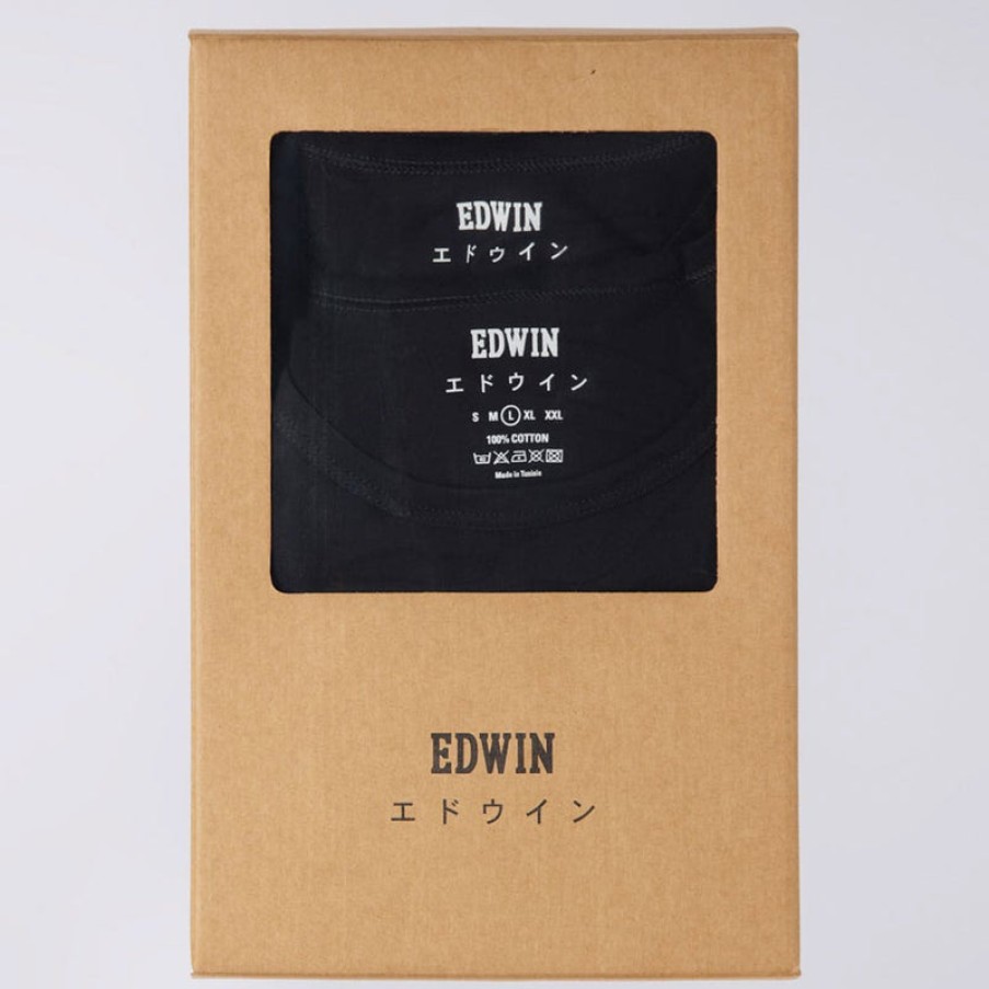 EDWIN Double Pack Ss T Shirt In Black | Collen & Clare Best